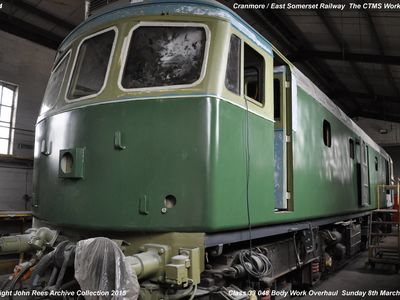 8th March 2015. CTMS workshop. Class 33 048 Body work overhaul